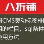 帝国CMS灵动标签排除不调用的栏目，sql条件参数使用方法