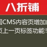 帝国CMS内容页增加内容分页上一页标签功能！