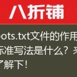 robots.txt文件的作用和标准写法是什么？来这里了解下！